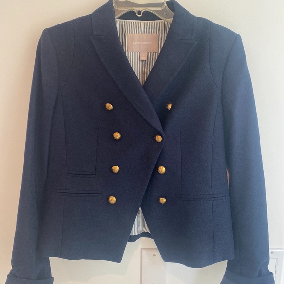 Banana Republic Navy blazer size 8 - Picture 1 of 10